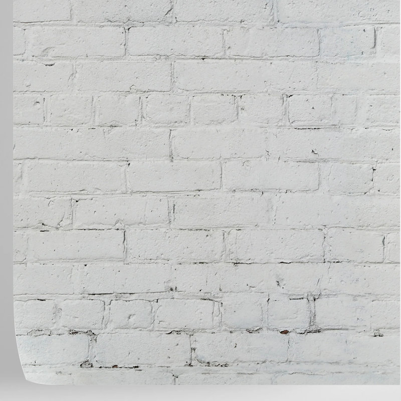 8 Piece Lakendrick Clean White Brick Wallpaper