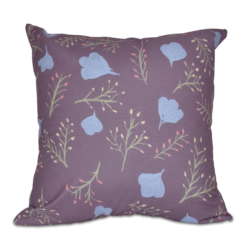 Housse et insert de coussin carré Botanical Blooms, H 20 po x l 20 po, Mauve