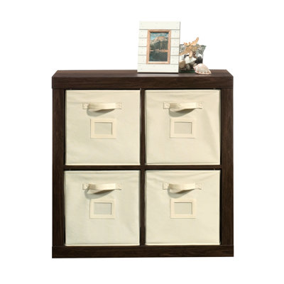 Stylish Brown 4 Storage Organizer With Fabric Bins, Ideal For Closets, Entryways And Work Areas, Easy To Put Up, Compact Dimensions Small Rooms, Multi Various Items Finish Versatile Home Offices,