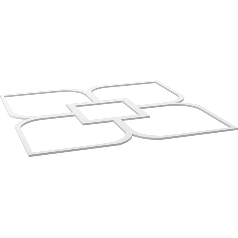 Olivia Decorative Ceiling Fretwork, 39" H x 39" W x 0.375" D