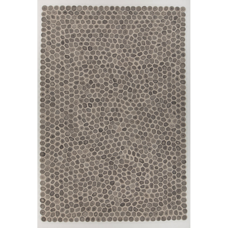 Tapis taupe en laine fabriqué à la main Williamsburg Dhurrie, Rectangle 9 pi x 13 pi
