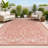 Hagerman Vintage Filigree Textured Weave Red/Beige Indoor/Outdoor Rug-1580439440