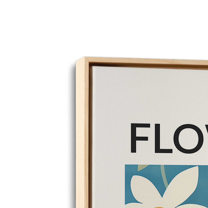 Marché aux fleurs d'Athènes, H 12,75 po x l 8,75 po, Cadre américain en érable flottant