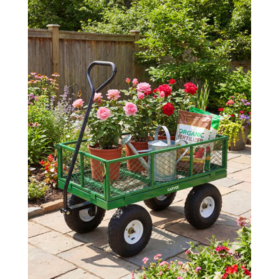 Heavy-Duty Garden Cart Wagon – 400 lbs Capacity Utility Yard Cart