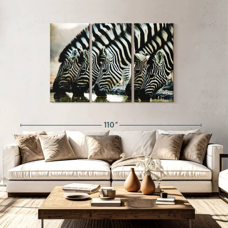Brampt Scheveningen Zebras, 48" H x 74" W