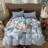 Wavy Stripe Duvet Cover Set 100% Washed Cotton Linen Like Textured Breathable Durable Soft Comfy-107521574-107521576