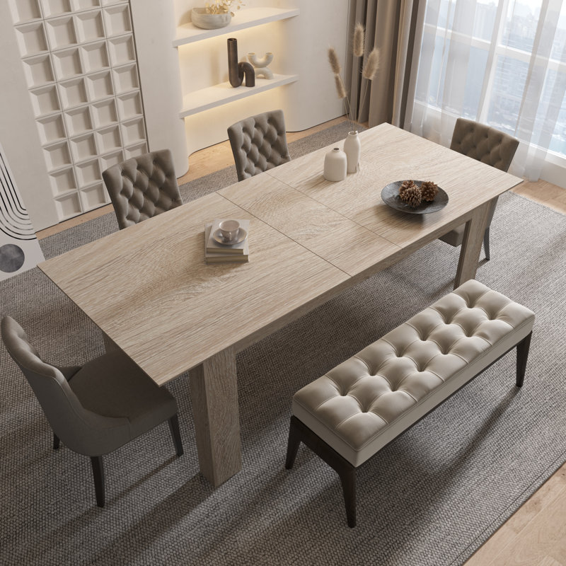 Rectangle L 55 po x l 35,4 po Gimora, Bois clair