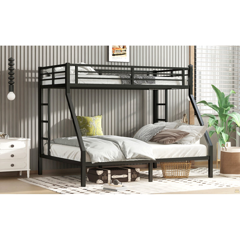 Lit superposé simple TG, Simple TG sur grand, Black