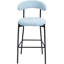 26 tabourets de bar bleus de 26 po avec rembourrage en mousse haute densité, cadre tendance et en métal, idéal pour un îlot de cuisine, un bureau ou un repose-pieds de coiffeuse, une chambre à coucher, un café