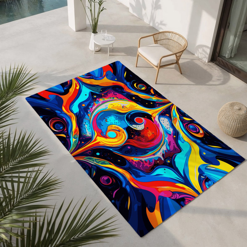 Tapis intérieur et extérieur Galactic Hue, Rectangle 9 pi x 12 pi