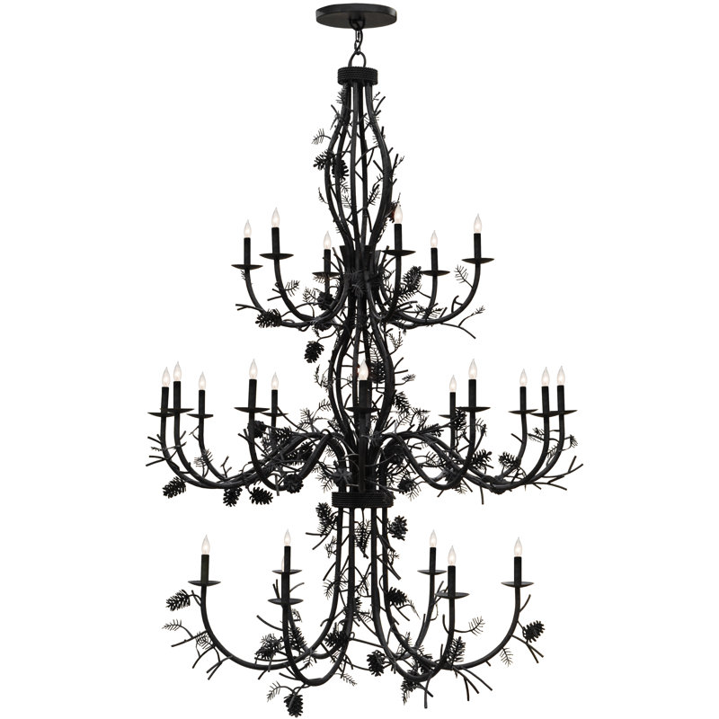 Lustre 60 lumières l 24 po Pinecone