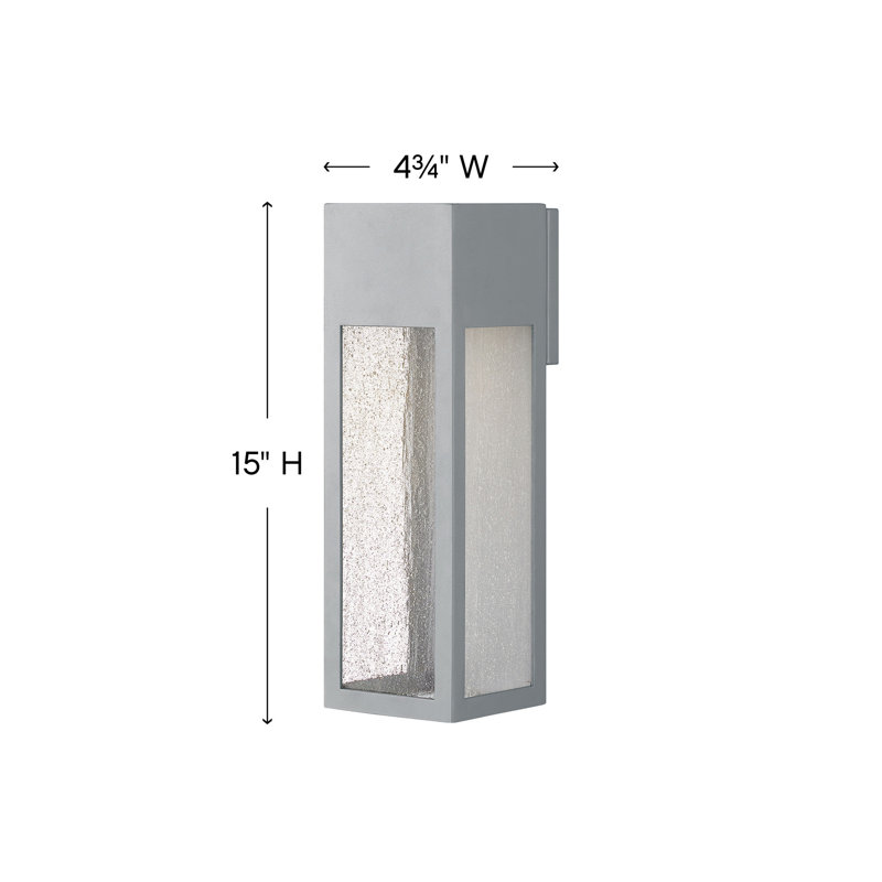 Rook LED Outdoor Flush Mount, Satin Black, 6.5W, 15" H x 4.8" W x 4.8" D
