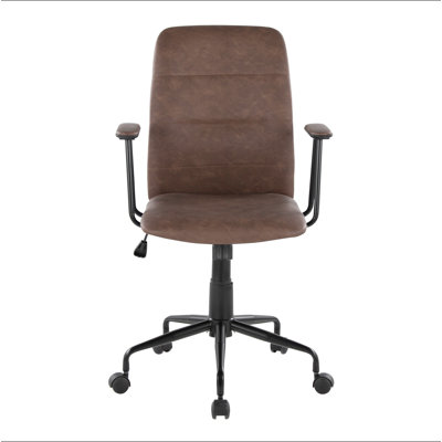 Office Chair in Espresso Faux Leather