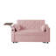 Canapé-lit en velours rose-913532880