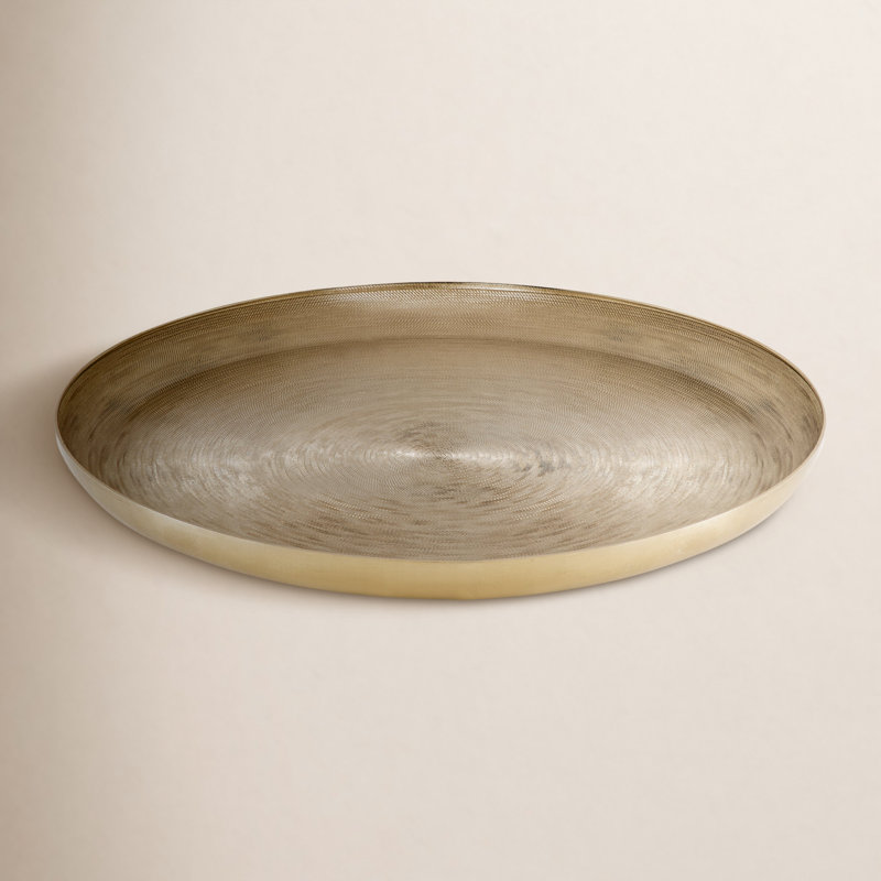 Hensley Aluminum Tray, 1.3" H x 16.1" W x 16.1" D, Gold