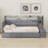 Contemporary Upholstered Daybed with Storage Footstool, Shelving, Two Drawers, USB Ports and LED Lighting-495885538