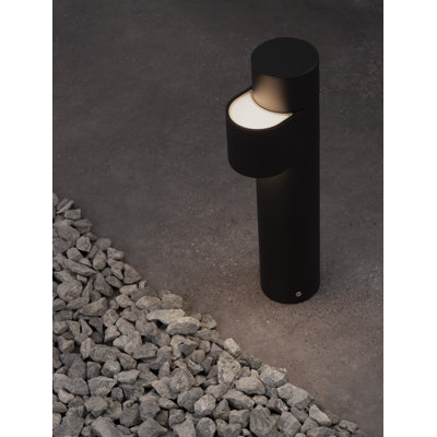 Aduro Black Integrated LED Metal Bollard Light