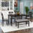 Walburg 6 - Person Four Leg Dining Set-782068190-782068191