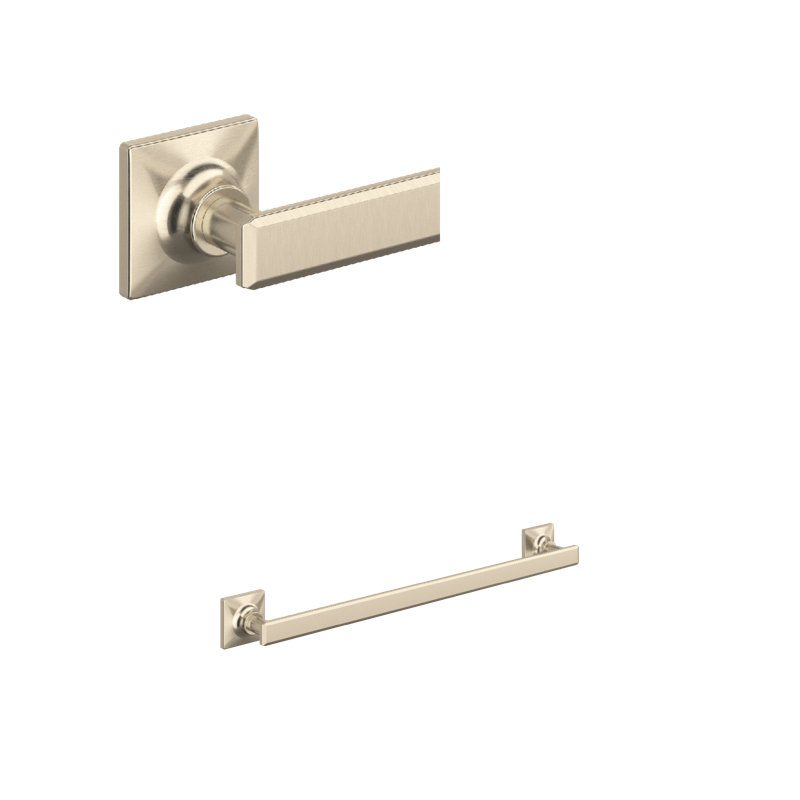 Apothecary 24" Towel Bar, 2.13" H x 20.13" H x 2.5" D, Satin Nickel
