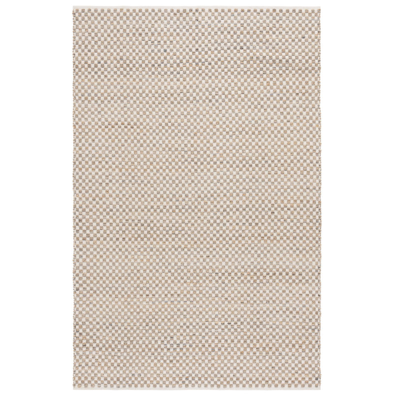 Organica 450 Flatweave Cotton; Jute Geometric Rug, 5'-0" X 8'-0" Rectangle
