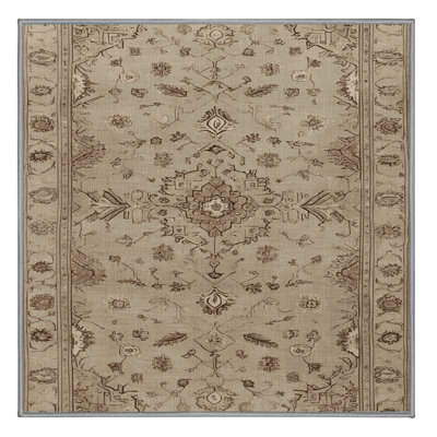 Tapis gris Afyon lavable à la machine