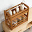 Étagère à épices en bambou à 2 niveaux pour comptoir, porte-épices de cuisine compacte pour rangement d'armoires et de garde-manger Briful
