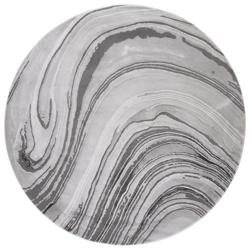 Priam Performance Abstract Rug, Round 6'7"