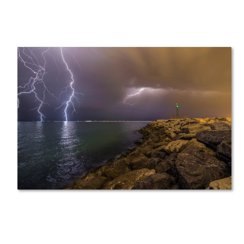 « when lightning strike », reproduction de photo sur toile tendue, H 22 po x l 32 po
