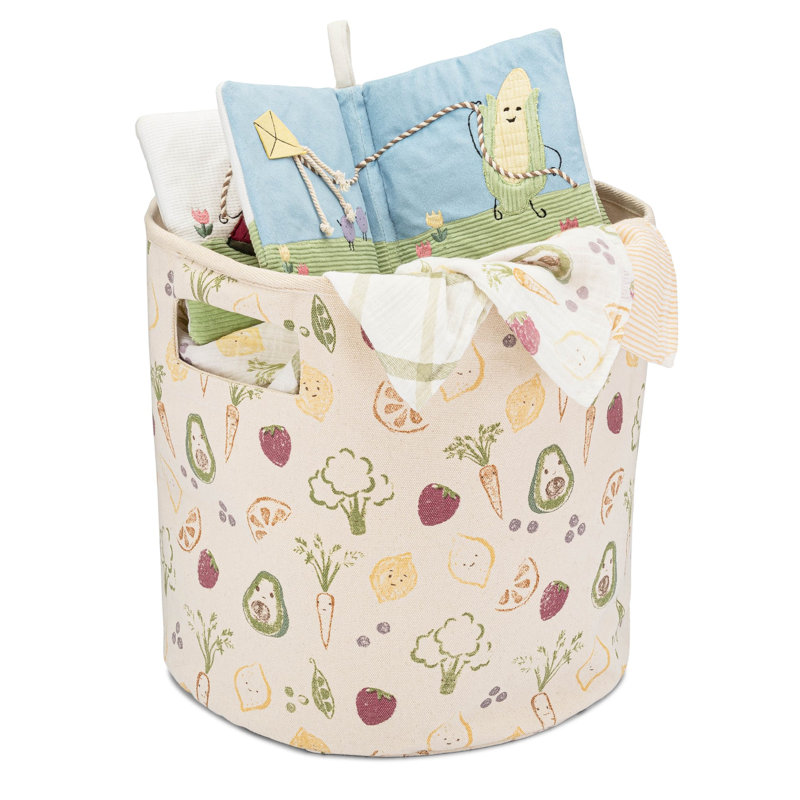 Clementine Fruits & Veggies Canvas Storage Bin