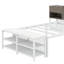 Metal Platform Bed With Two-Tier Storage Shelves, Wooden Storage Cabinet-714575106-737597082
