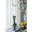 Console rectangulaire 47 po x 15,5 po x 31 po avec motif floral élégant et finition argentée miroir