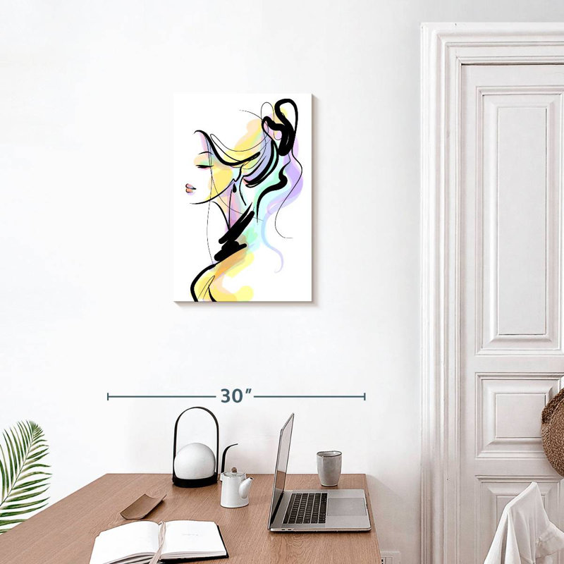 Illustration de mode Leisha Lady, H 24 po x l 16 po