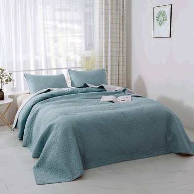 American Traditional Cotton Geometric Shapes Coverlet