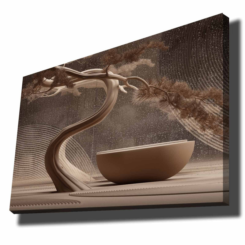 Stylish Decorative Canvas Painting, Beige & Mink & Brown, 27.6 x 39.4 inches | 100% Canvas (Thickness: 0.11 inches) & 100% Pine Wood Frame (Thickness: 0.9 inches) | Perfect for Living Room & Office Décor, Elegant Wall Art