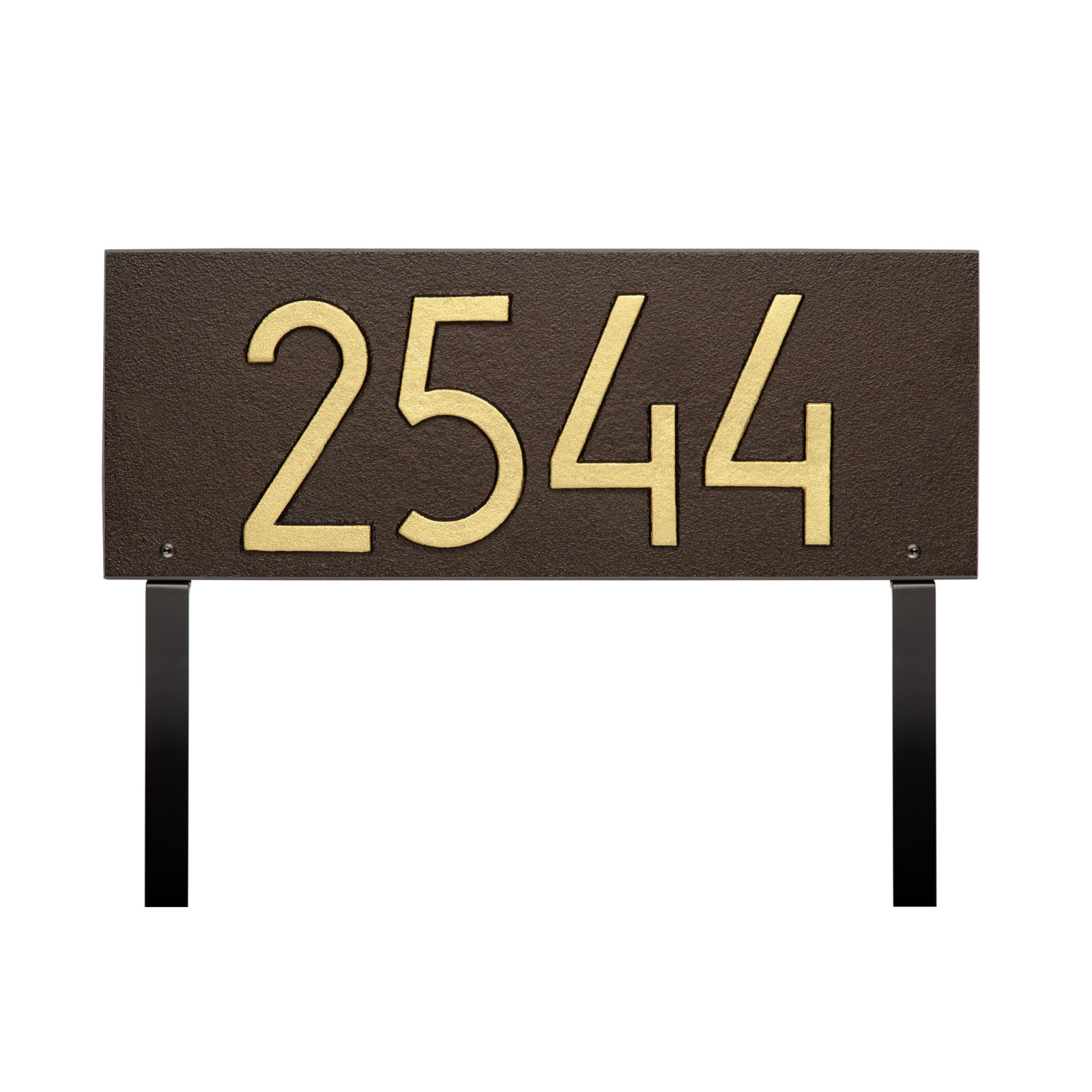 Mid-century Modern Rectangle Wall Plaque, Aged Bronze/Gold, Yes