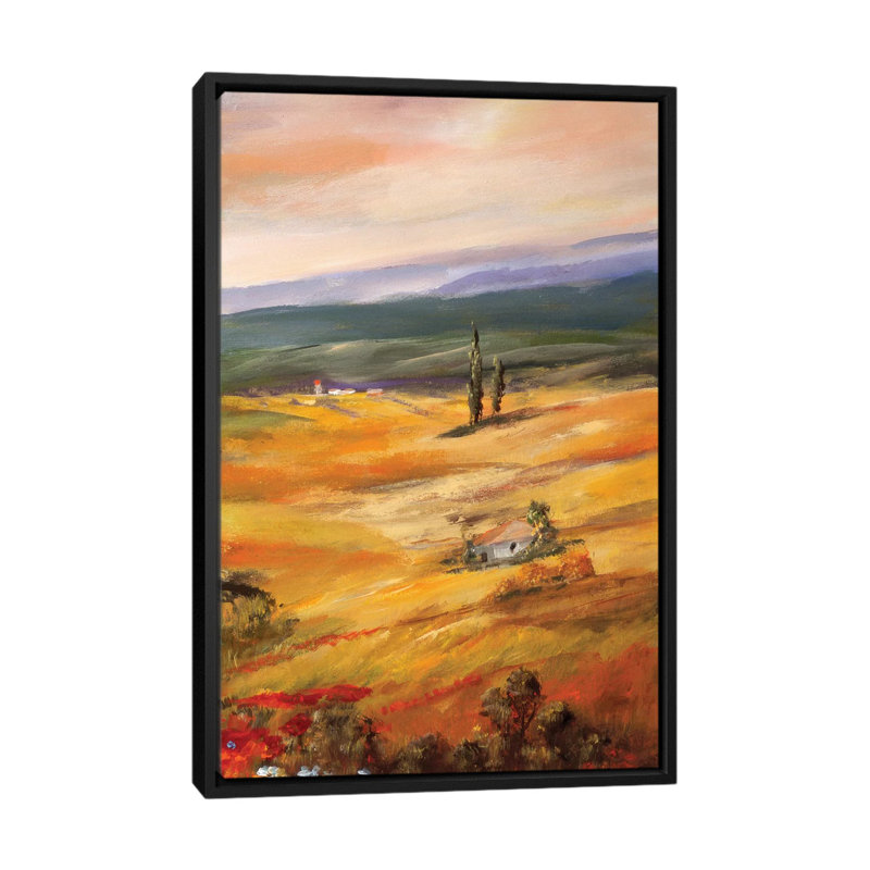 « triptyque panel iii », reproduction sur toile, H 26 po x l 18 po x P 1,5 po, Toile avec cadre noir, Pas de tapis