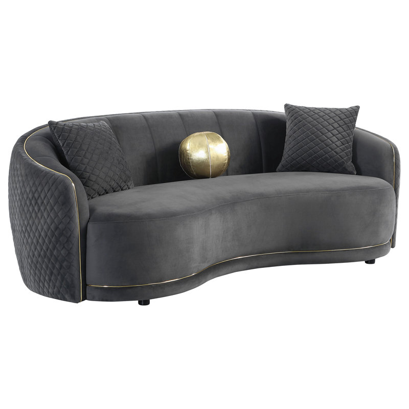 Canapé incurvé luxueux gris foncé Luxe