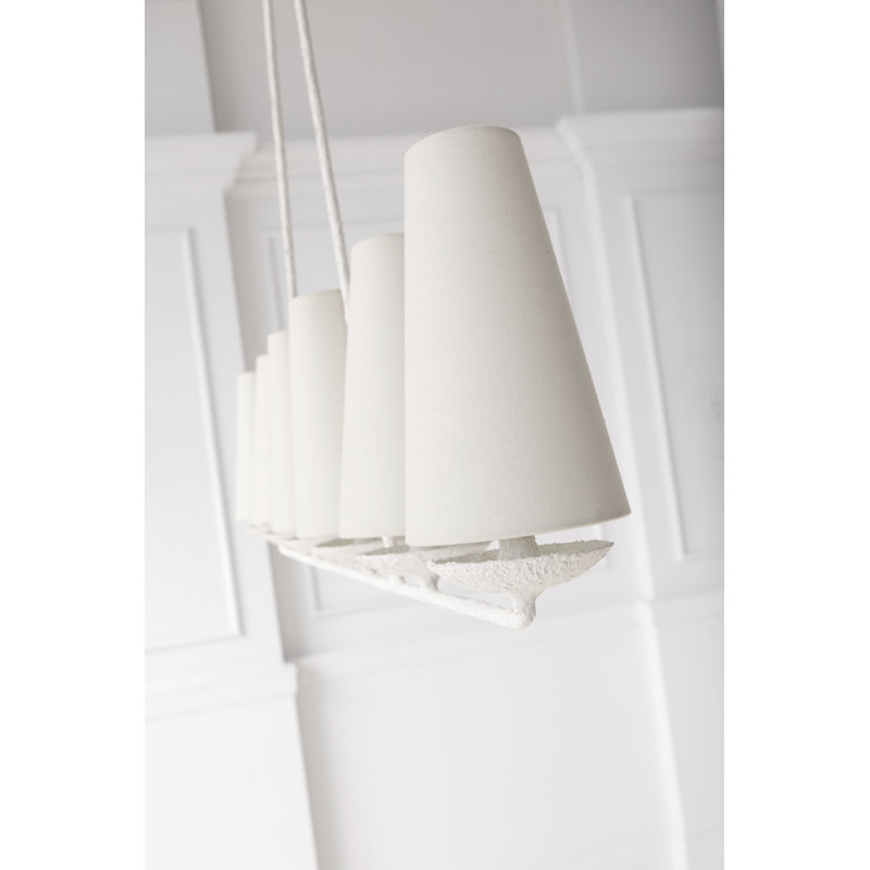 AERIN Fontaine Linear Chandelier, Plaster