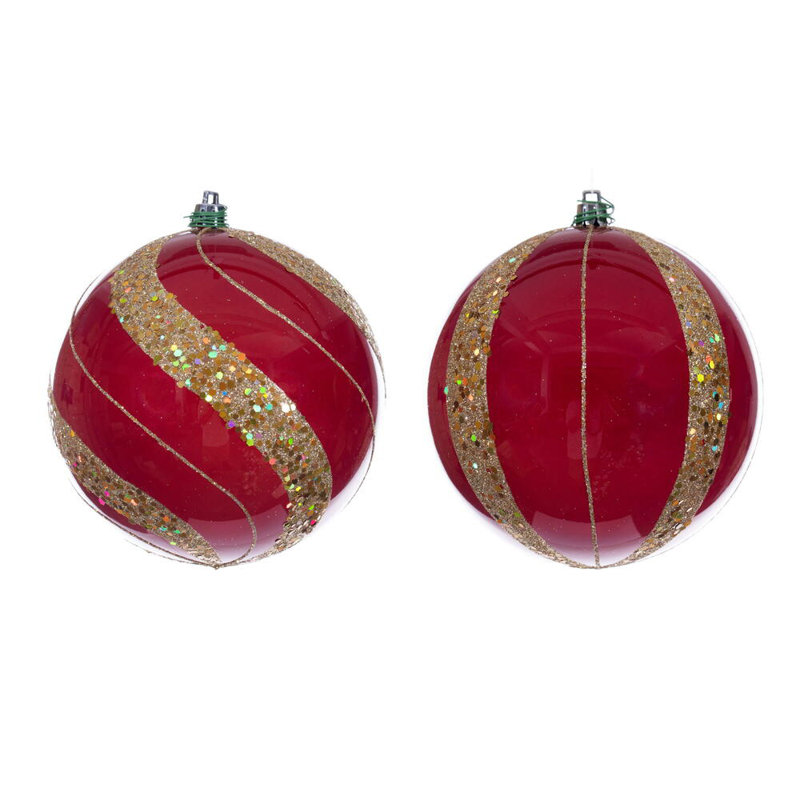Vickerman Pearl Sequin Ball Ornament Assortment., Black Pearl, 4.75" H x 4.75" W x 4.75" D