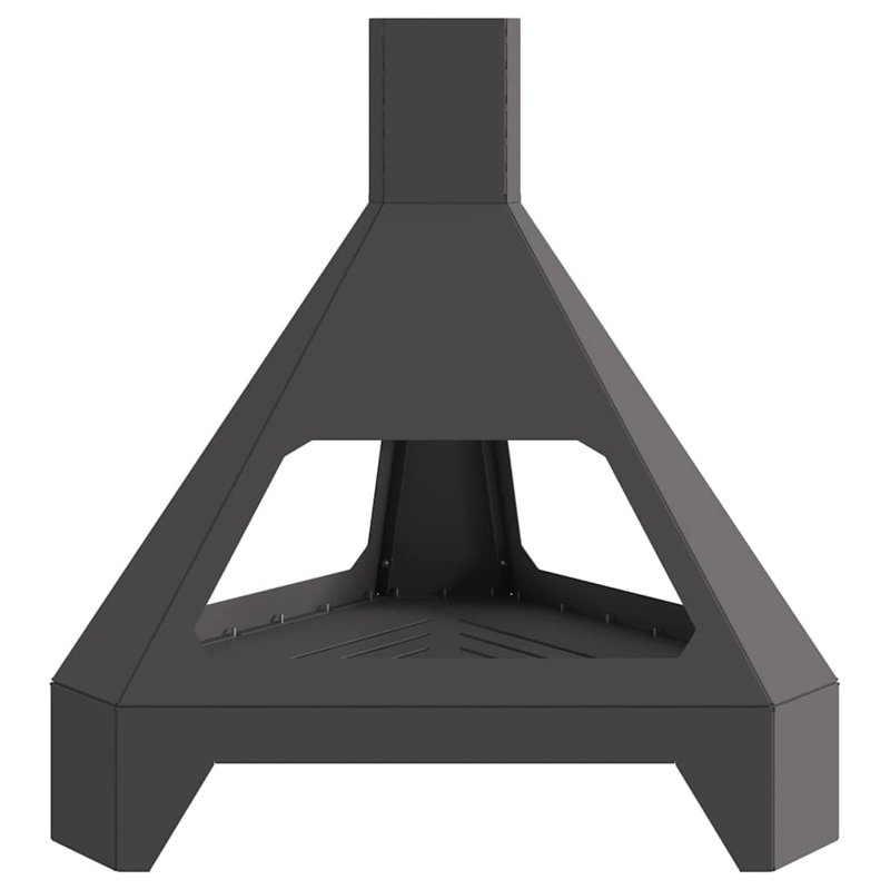 Camping Fire Pit, 52cm H x 43cm W x 50cm D, Grey