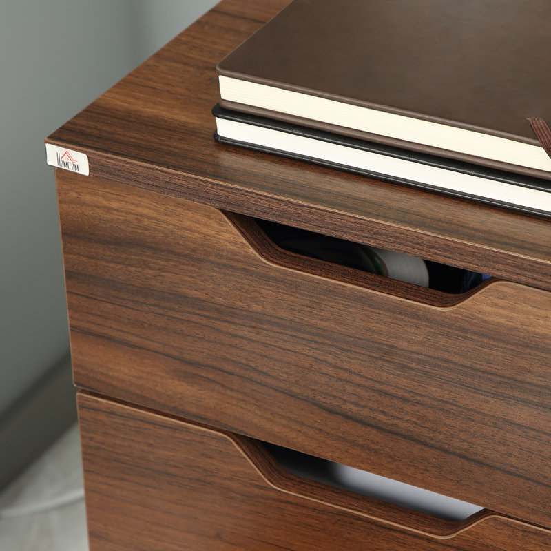 Office Storage Cabinet With Drawer Under Desk Cabinet With Wheels Filing Cabinet Wood File Cabinet Office Drawers, Brown
