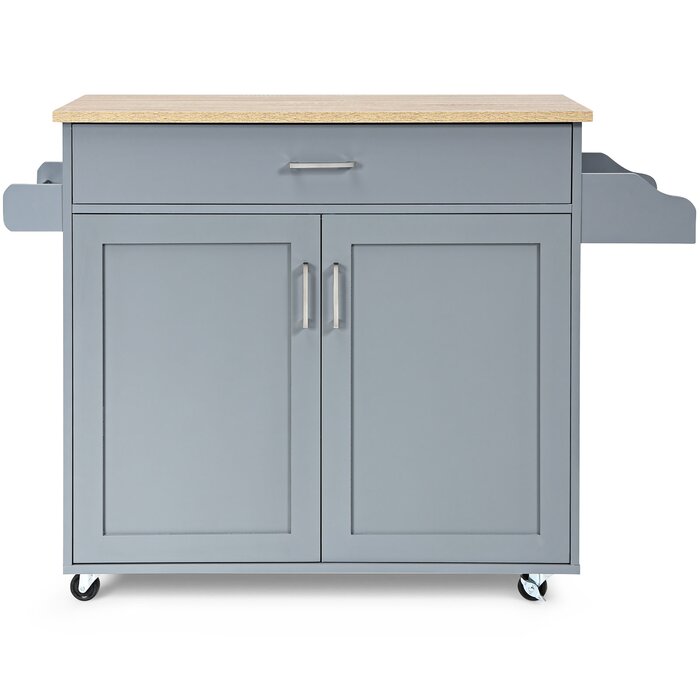 Winston Porter Clemmie Wood Kitchen Island & Reviews | Wayfair