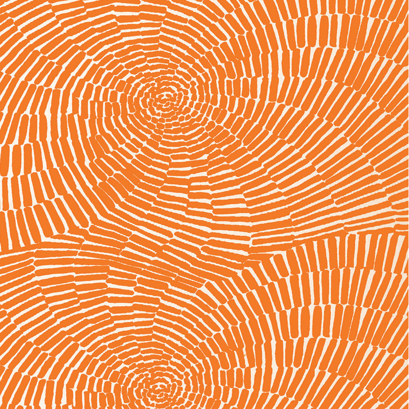 Sonriza Print Indoor/Outdoor Fabric, Orange