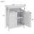 Bathroom Standing Storage With Double Shutter Doors Cabinet-White