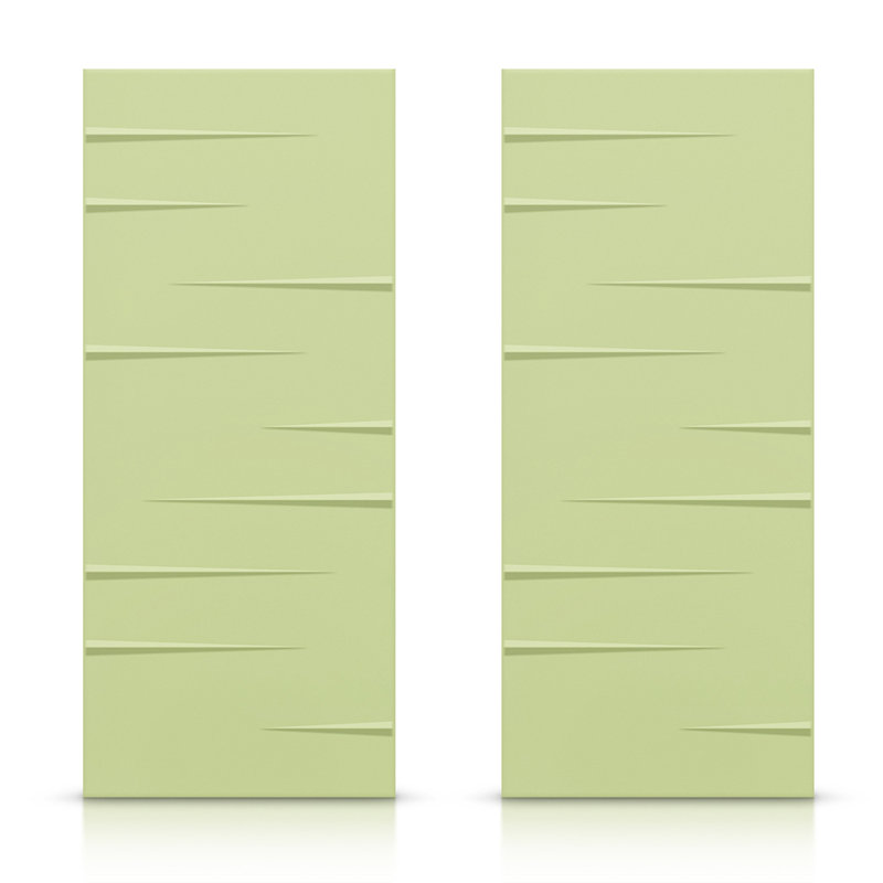Portes de placard coulissantes à panneaux, 48 po x 80 po, Vert sauge