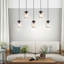 Carlile 5 - Light Kitchen Island Linear Pendant with Wood Accents