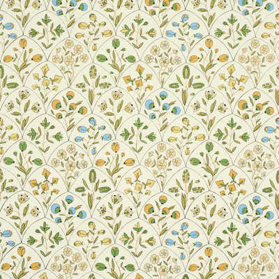 Frances Scallop Floral Wallpaper