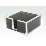 Glass Coaster Set With Holder