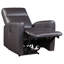 Fauteuil inclinable électrique brun avec accoudoirs carrés