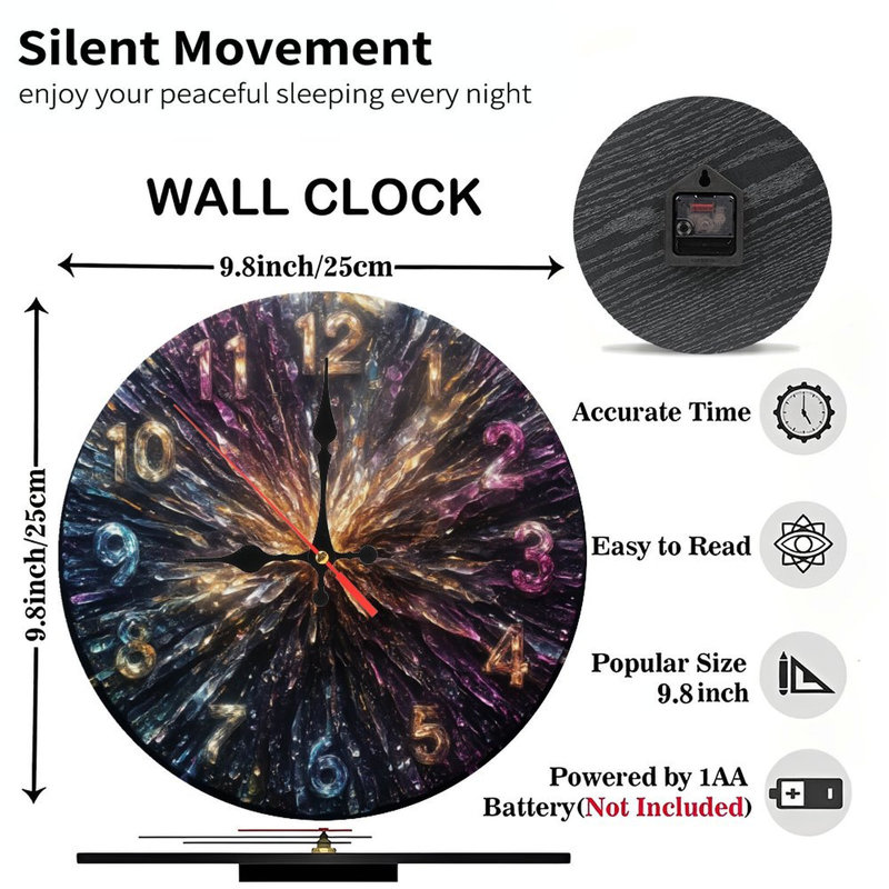 Horloge brisée avec chiffres